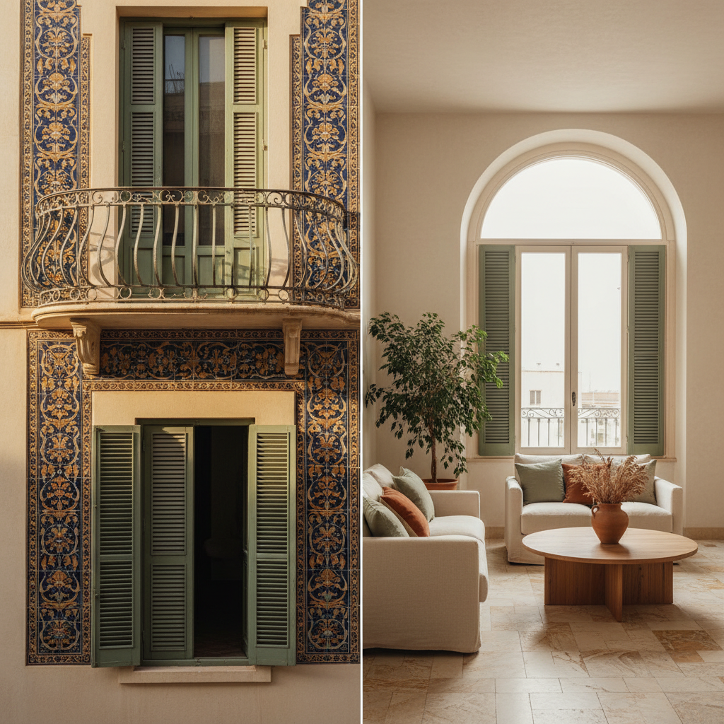 Casas modernistas del Cabanyal Valencia con fachadas de azulejos coloridos